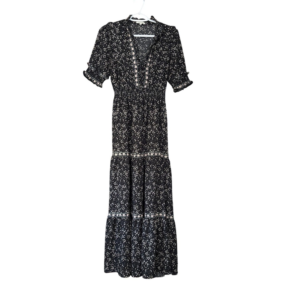 Max Studio Women's Small Maxi Dress Cottage Fairie Peasant Feminine Ren Faire